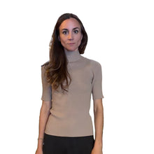 Short Sleeved Mock Neck Top