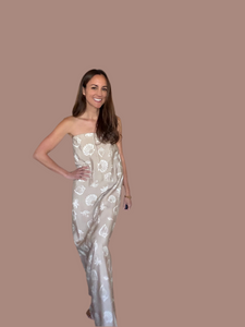Strapless Shell Print Dress