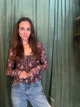 Floral Tie Front Top