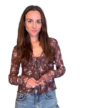 Floral Tie Front Top