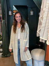 Marceau Houndstooth Coat - Cream Multi