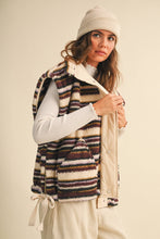 Striped Plush Fleece Vest