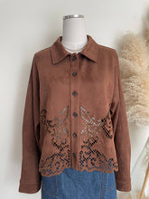 Faux Suede Eyelet Top