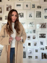 Faux Shearling Drawstring Coat