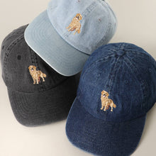 Golden Retriever Embroidered Denim Baseball Hat