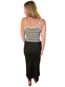Front Tie Midi Skirt