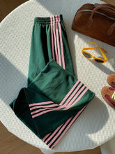 Wide Leg Side Stripe Sweatpants Color Block Track Pants