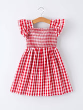 Plaid Smocked Ruffle Dress