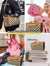 Checkered Cosmetics Bag