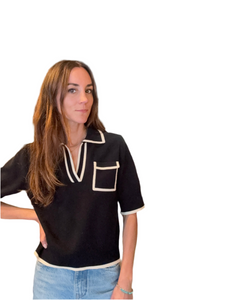 Contrast Pocket Top