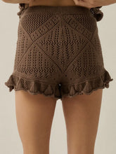 Crochet-Knit High Waist Shorts