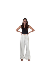 Drawstring Pinstripe Pants