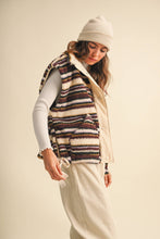 Striped Plush Fleece Vest