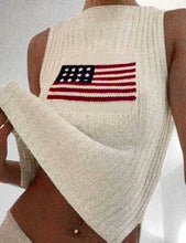 Flag Ribbed Knit Tank