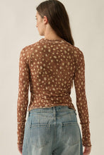 Fawn Print Mesh Top