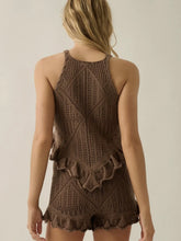 Crochet-Knit High Waist Shorts