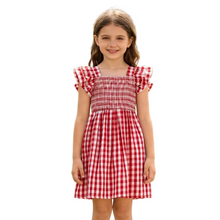 Plaid Smocked Ruffle Dress