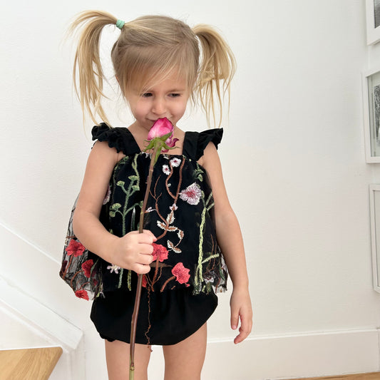 Mallory Tulle Tank & Bloomer Set