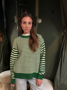 Contrast Knit Sweater