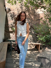 Ribbed Button Tank Top