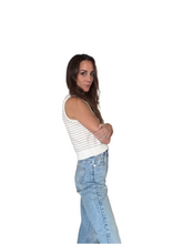 Stripe Button Down Tank