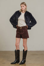 Suede High-Rise Shorts