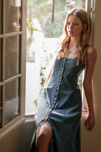 Button Front Tencel Maxi Dress
