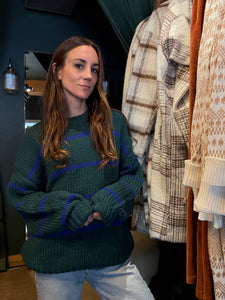 Green Navy Sweater