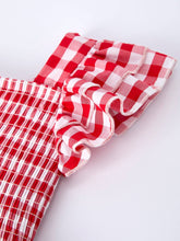 Plaid Smocked Ruffle Dress