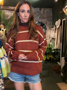 Chunky Knit Stipped Sweater
