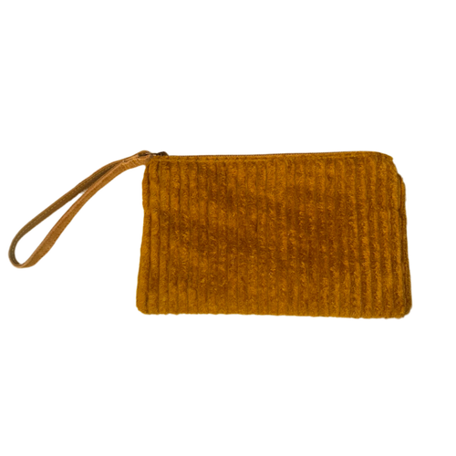 Corduroy Wristlet- Mustard