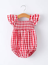 Plaid Smocked Ruffle Romper