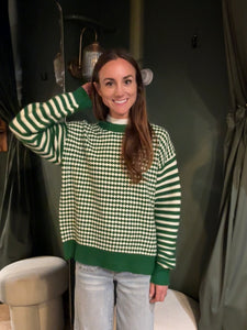 Contrast Knit Sweater
