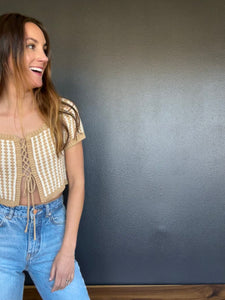 Amore Lace Up Crop