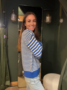 Contrast Knit Sweater