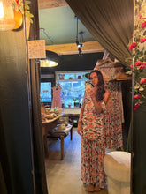 Floral Mesh Drop Waist Maxi Dress