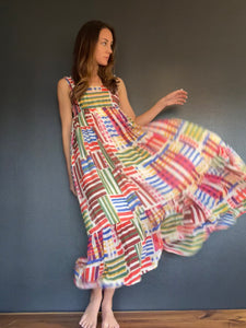 Multi Colored Tiered Dress