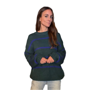 Green Navy Sweater