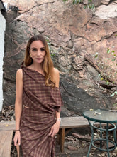 Asymmetric Plaid Top + Skirt Set