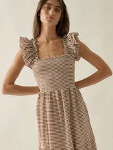 Gingham ruffled maxi dress