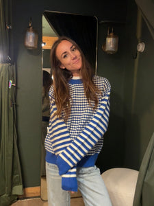 Contrast Knit Sweater