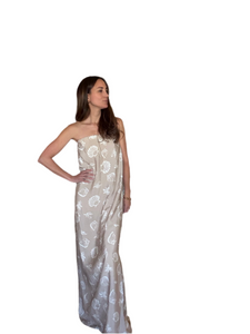 Strapless Shell Print Dress