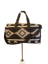 Aztec Duffle Bag- Black, Taupe & Cream