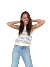 Stripe Button Down Tank