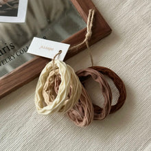 Neutral Wavy Seamless Hair Ties ( Set of 5)