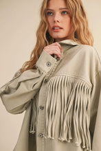 Fringe Button-Up Jacket