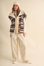 Striped Plush Fleece Vest