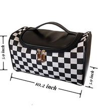 Checkered Cosmetics Bag