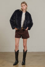Suede High-Rise Shorts