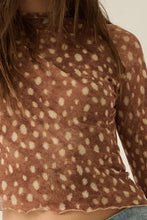 Fawn Print Mesh Top
